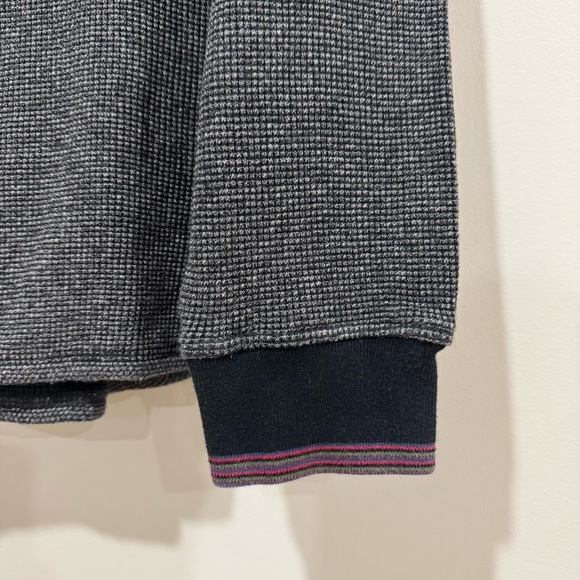 Robert Graham long sleeve grey quarter zip sweater pullover shirt size large - Picture 3 of 6